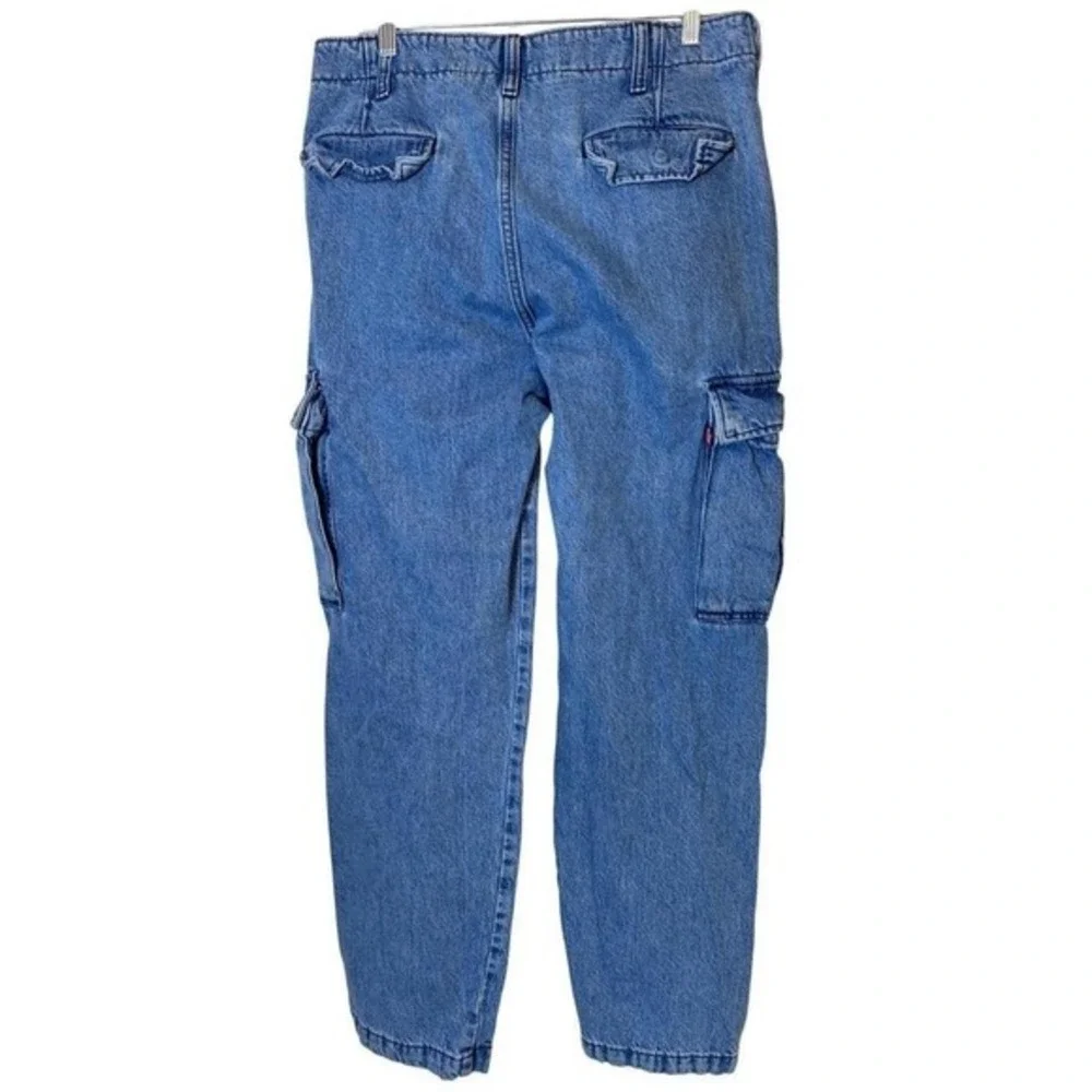 Levi's‎ XX Cargo Straight Jeans Mens Blue Demin Y2k Streetwear Skater 34 x 32